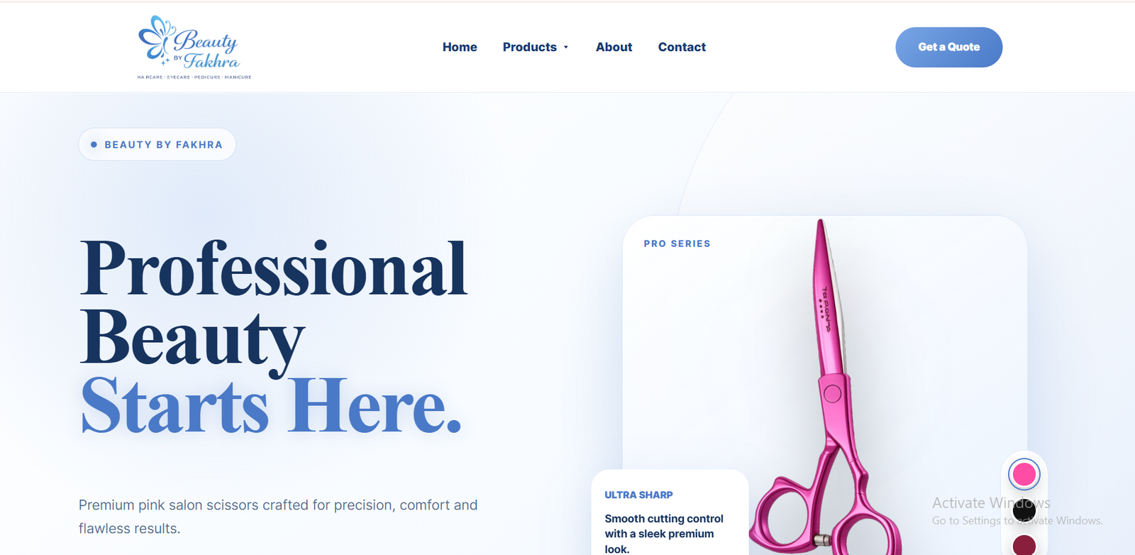 Beauty by Fakhra beauty website by GoLinkMedia