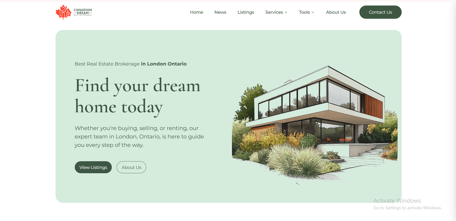 Canadian Dream Realty real estate website by GoLinkMedia