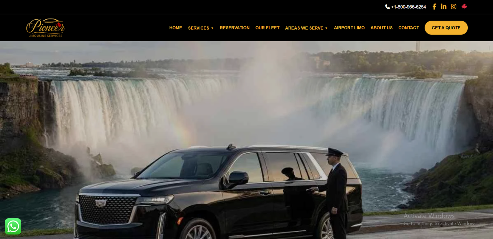 Pioneer Limo limo service website by GoLinkMedia