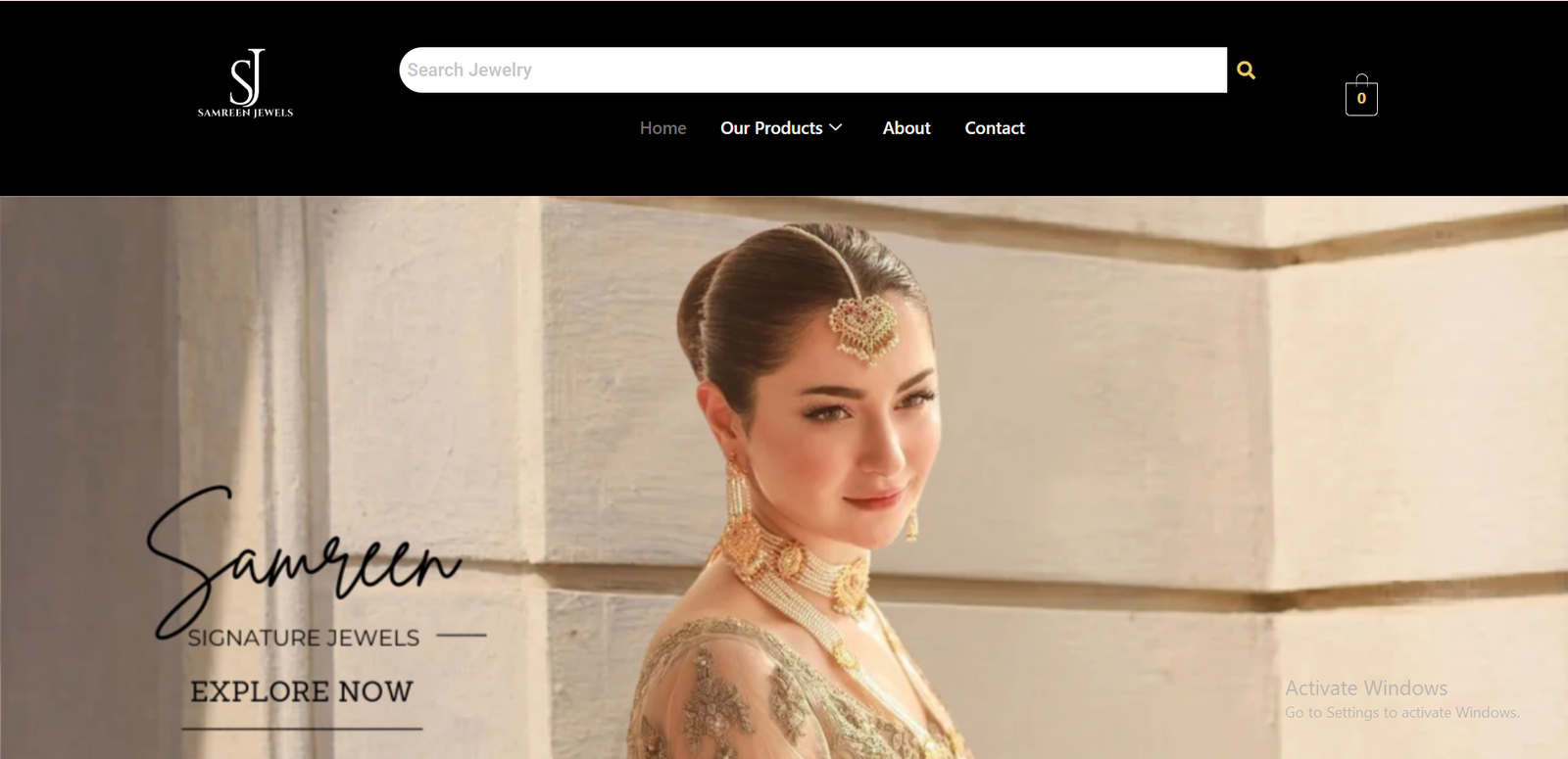 Samreen Jewels jewelry website by GoLinkMedia