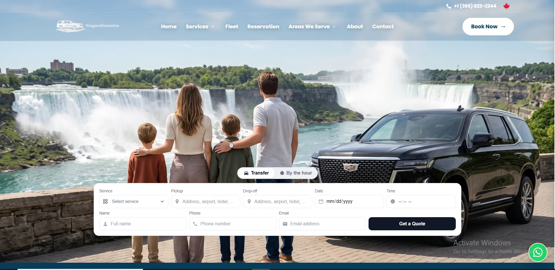 Niagara Limousine website by GoLinkMedia